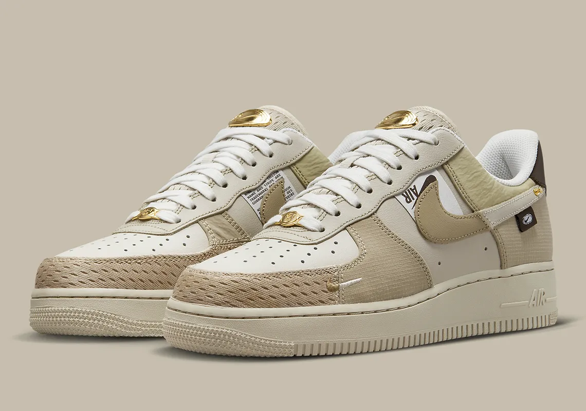 Nike Air Force 1 Tan Bling